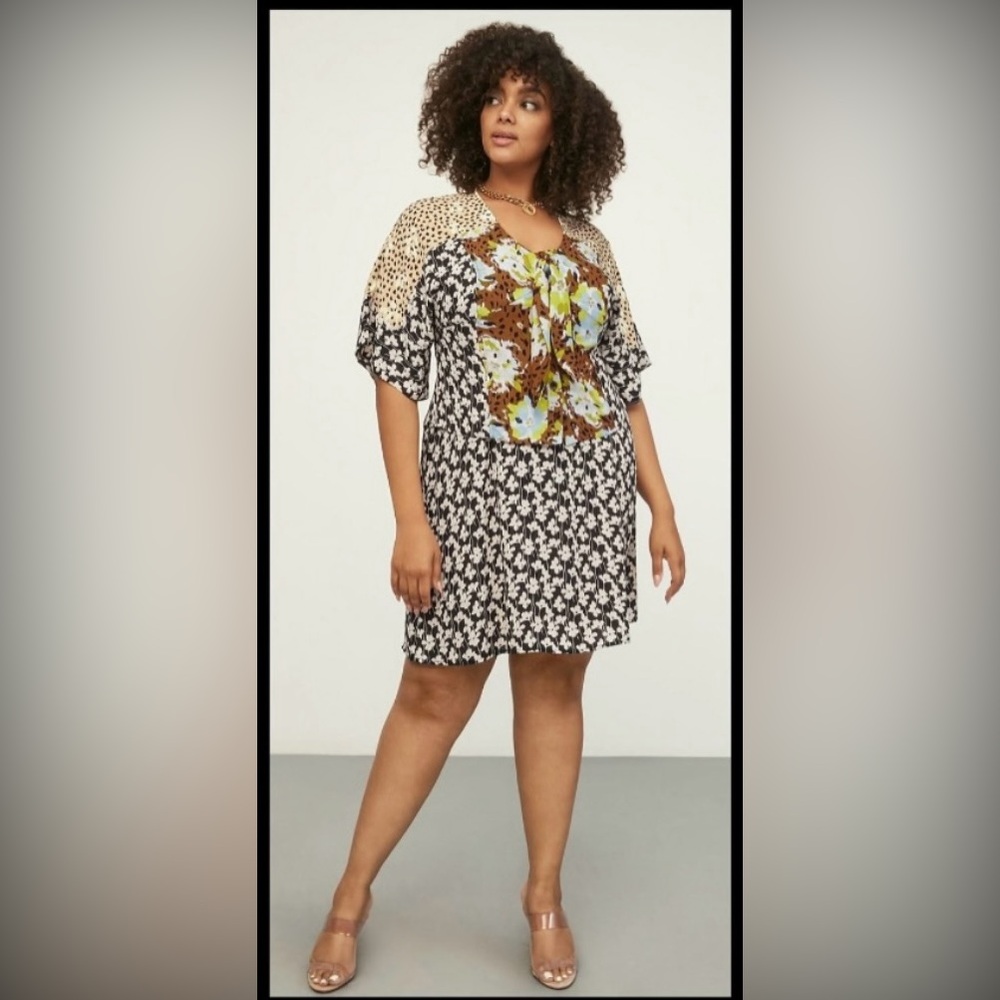 Cabi patchwork 2-piece dress set size XS